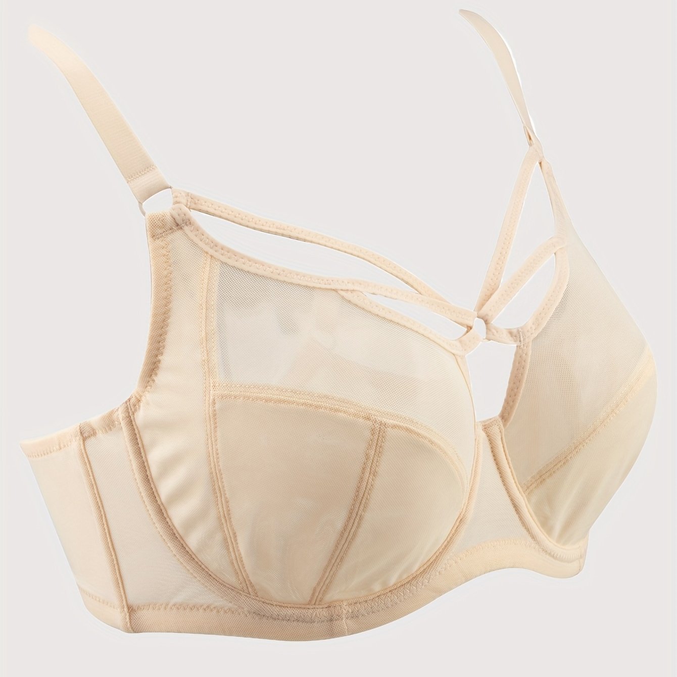 Soutien gorge sexy en dentelle avec armatures sans rembourrages en tissu tricoté non extensible