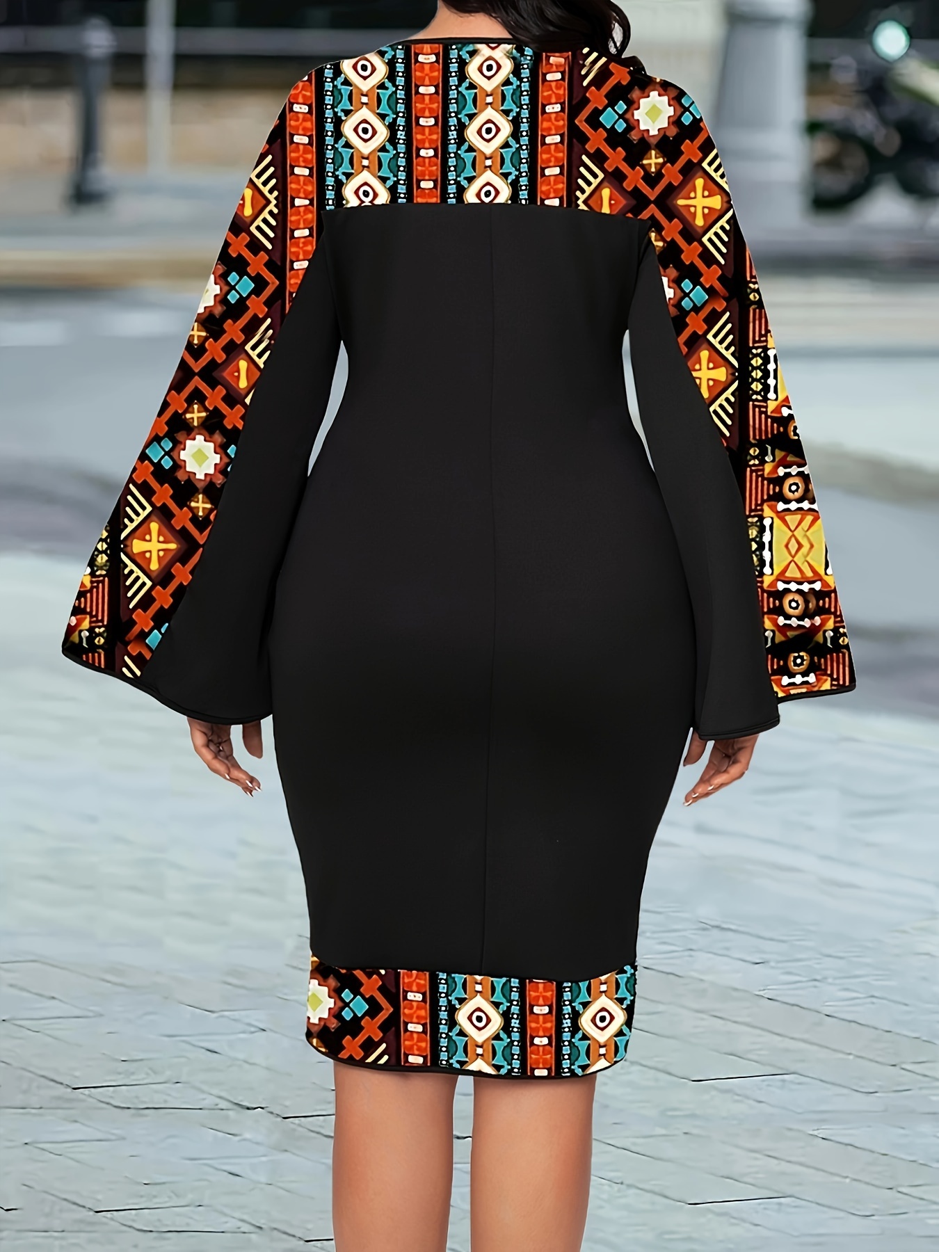 Robe évasée à manches trompette – Image 4