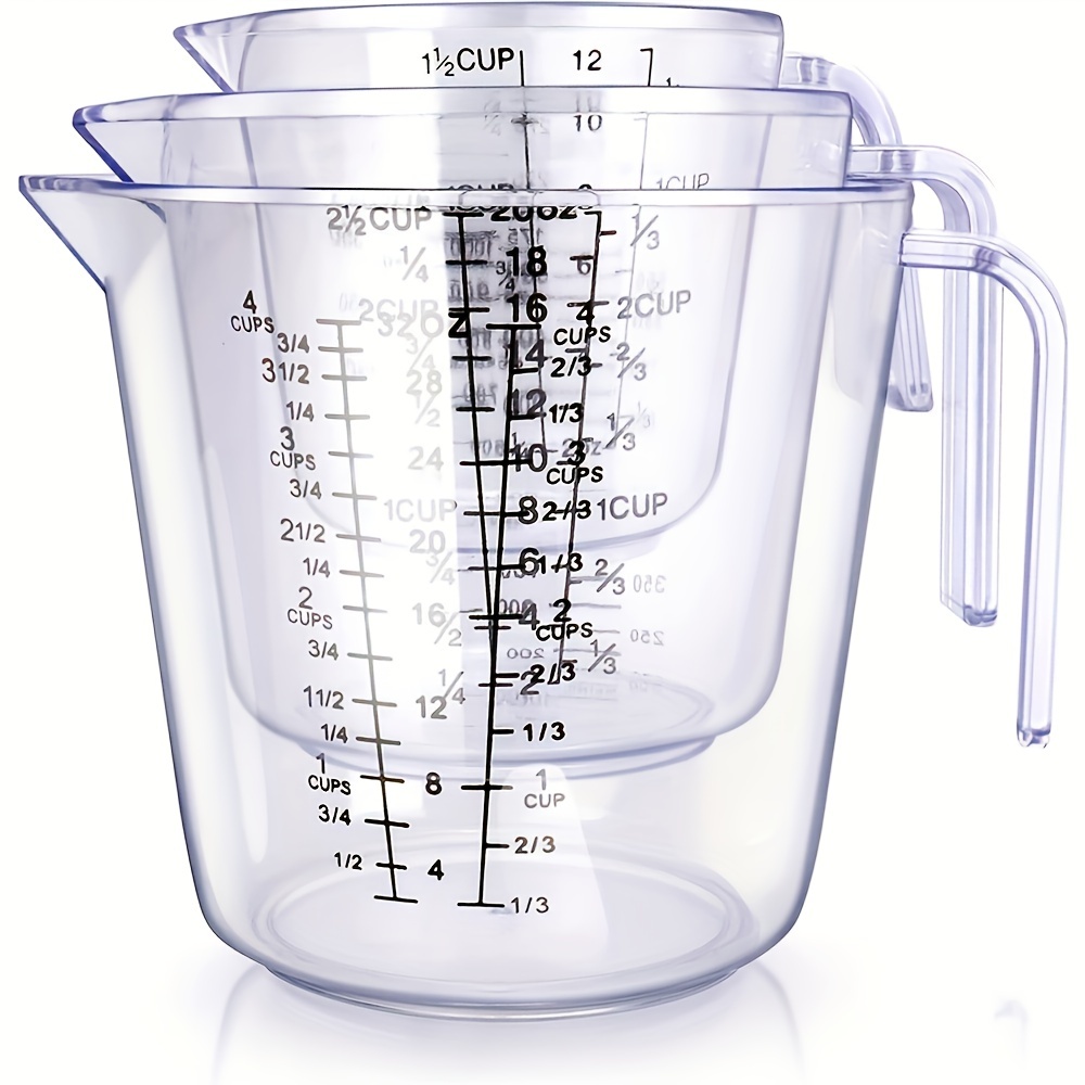 Ensemble de 3 tasses à mesurer en plastique sans BPA – Image 4