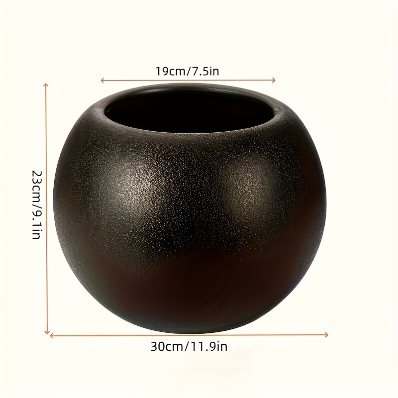 Pot de fleurs en plastique noir H:23.11 cm x D:30.23 cm – Image 6