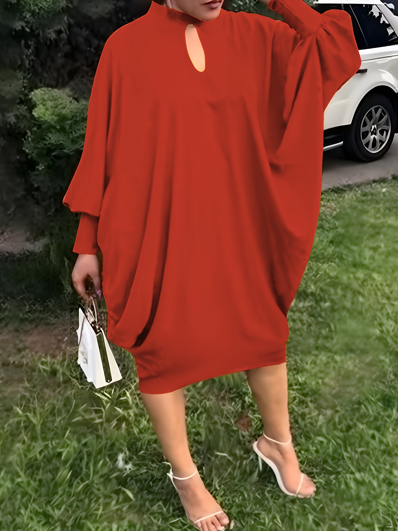 Robe chic extensible à col rond – Image 11