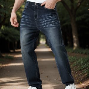 Jean décontracté à coupe ample tendance streetwear