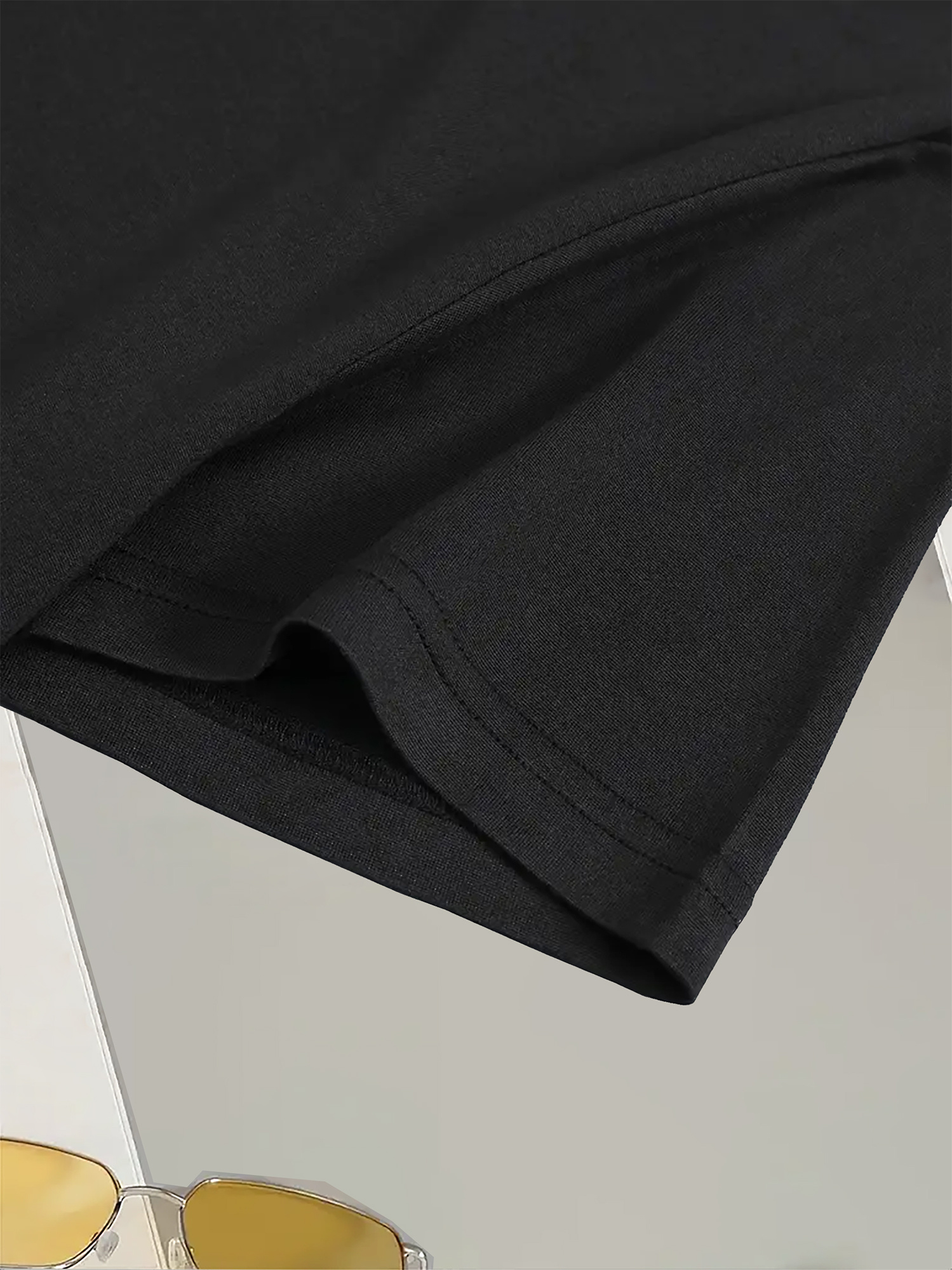Robe à col rond à manches courtes avec design patte blanche & coeur – Image 5