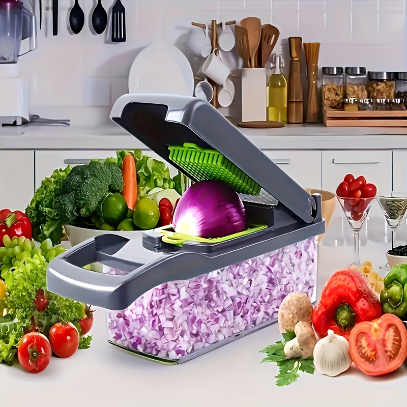 Kit hachoir & trancheur de légumes multifonction 16 en 1 – Image 2