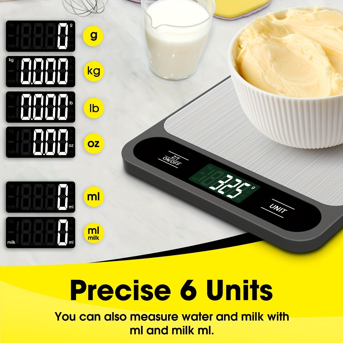 Balance de cuisine poids max 10kg en acier inoxydable – Image 2