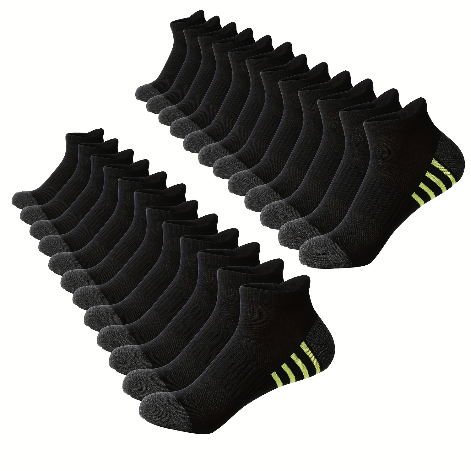 12 paires de chaussettes de sport rayées – Image 21