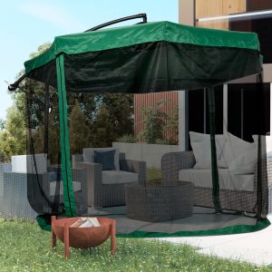 Parasol octogonal avec moustiquaire 295/242 H cm