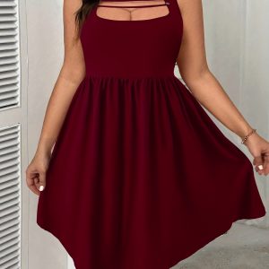 Robe extensible à bretelles spaghetti & ample au niveau des hanches