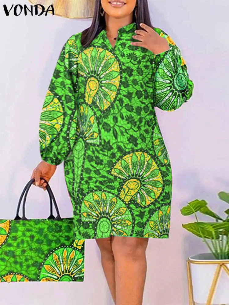 Robe africaine à manches longues bouffantes – Image 2