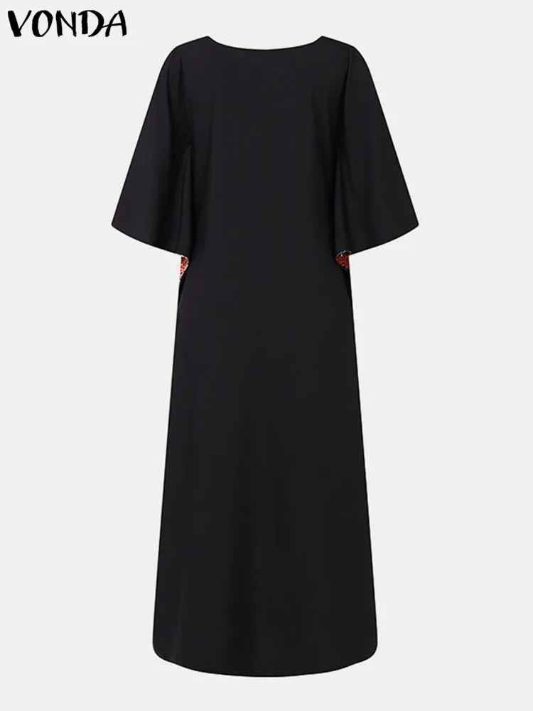 Robe africaine décontractée à col rond – Image 5