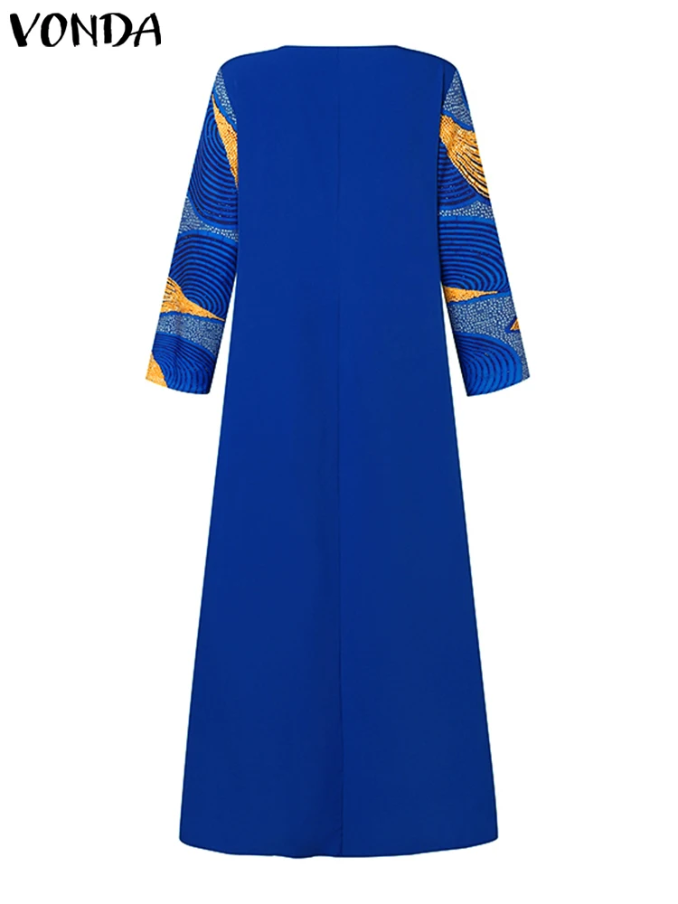 Robe africaine à manches longues à col rond – Image 5