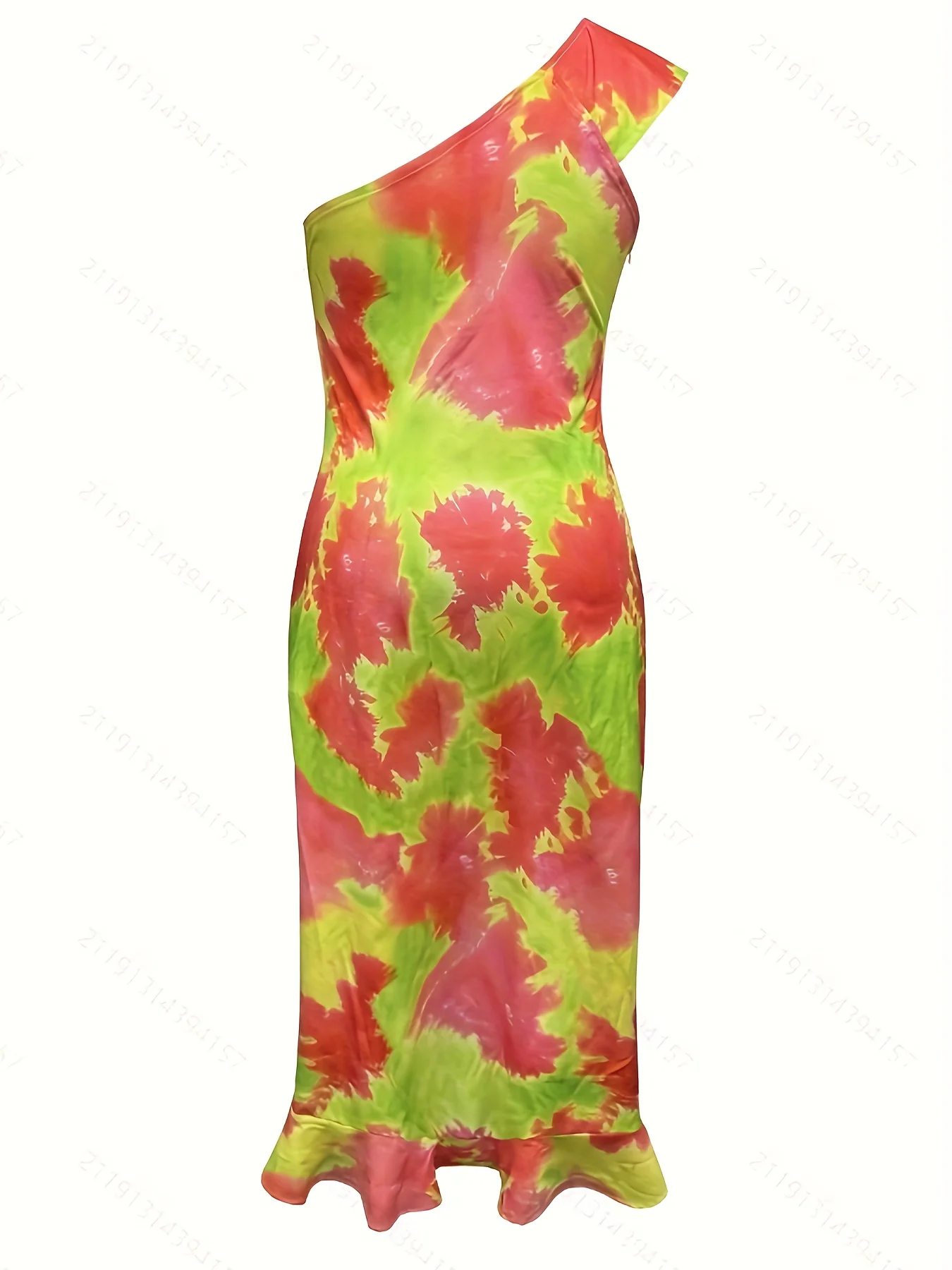 Robe sexy à épaule dénudée devant court & dos long – Image 2