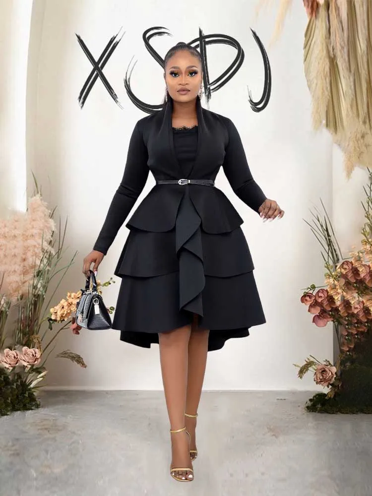 Robe sexy & élégante à manches longues