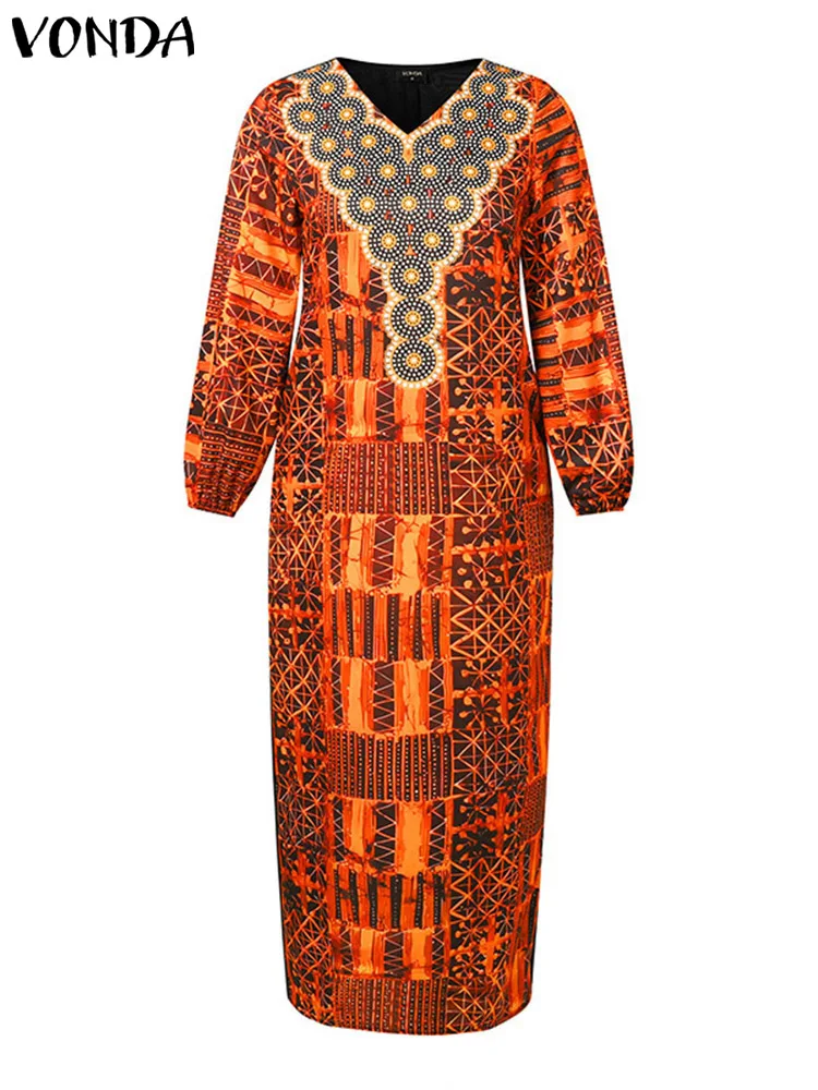 Robe africaine à manches bouffantes V – Image 4