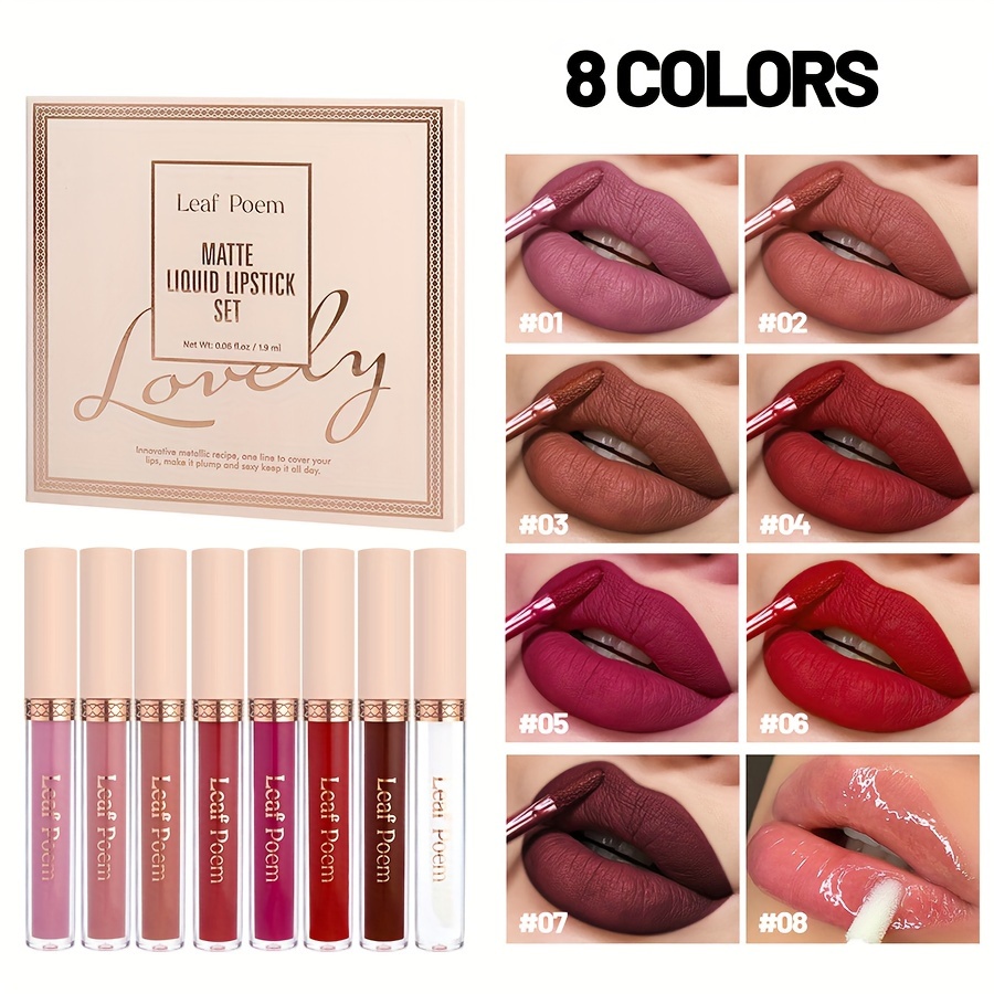 8 rouges à lèvres liquides mat & longue durée avec squalane végétal – Image 6