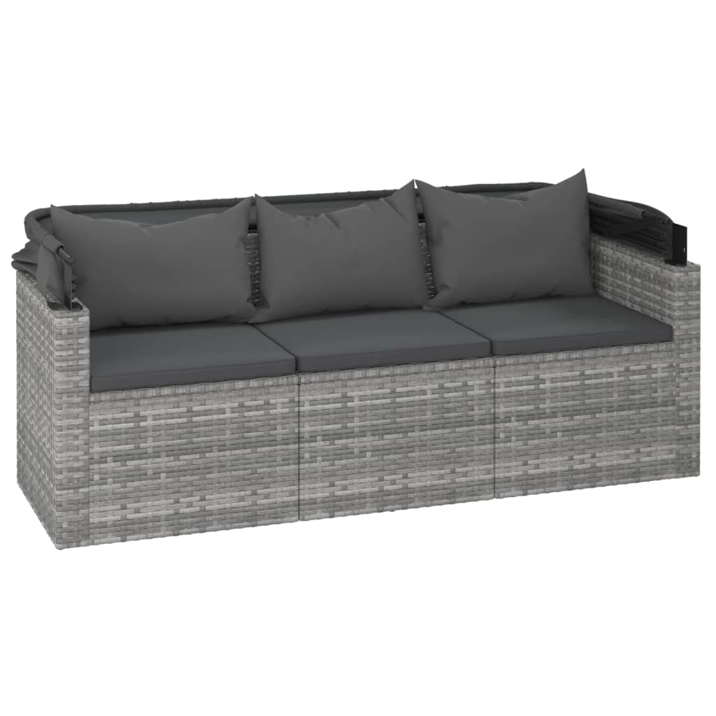 Canapé de jardin 3 places & repose-pieds – Image 9