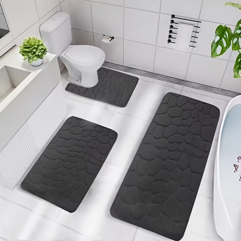 Ensemble de 3 tapis de salle de bain à mémoire de forme – Image 5