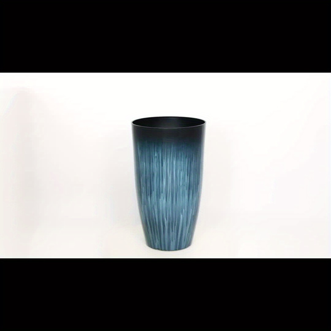 2 Pots de fleurs en résine avec motif marbre & soucoupe de H: 53.34 cm – Image 14