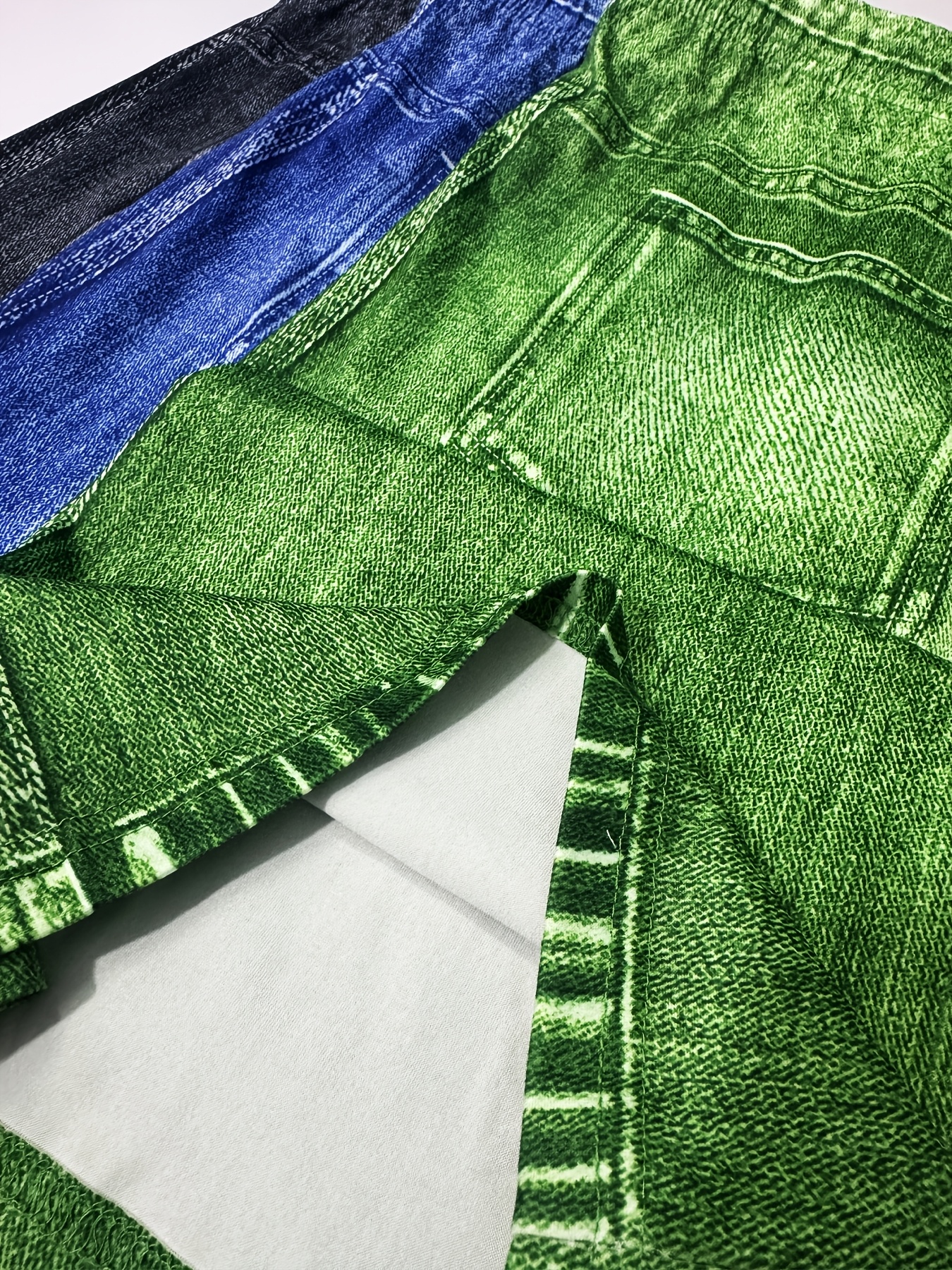 Jupes moulantes imprimé denim à haute élasticité – Image 8