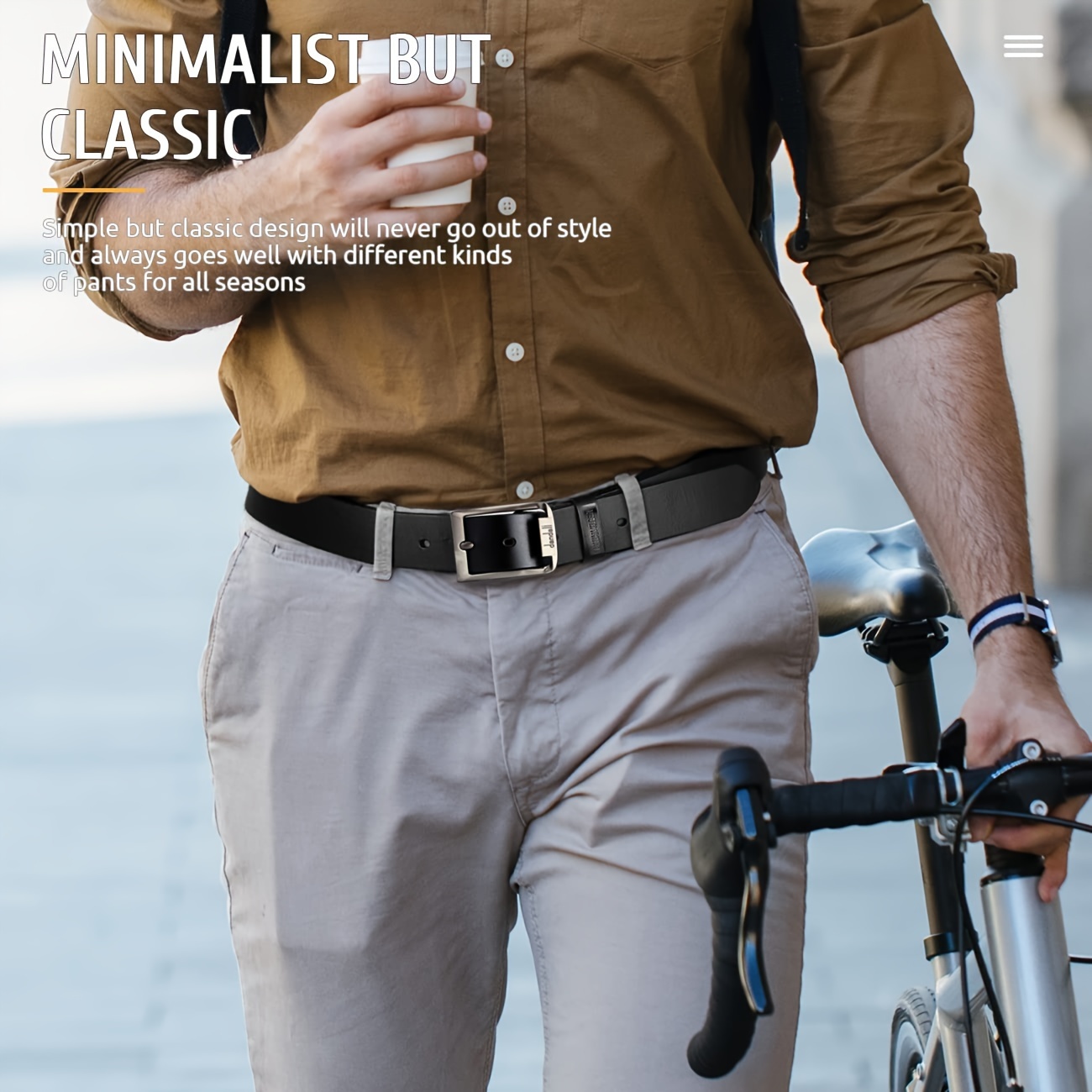 Ceinture en cuir PU avec boucle en alliage