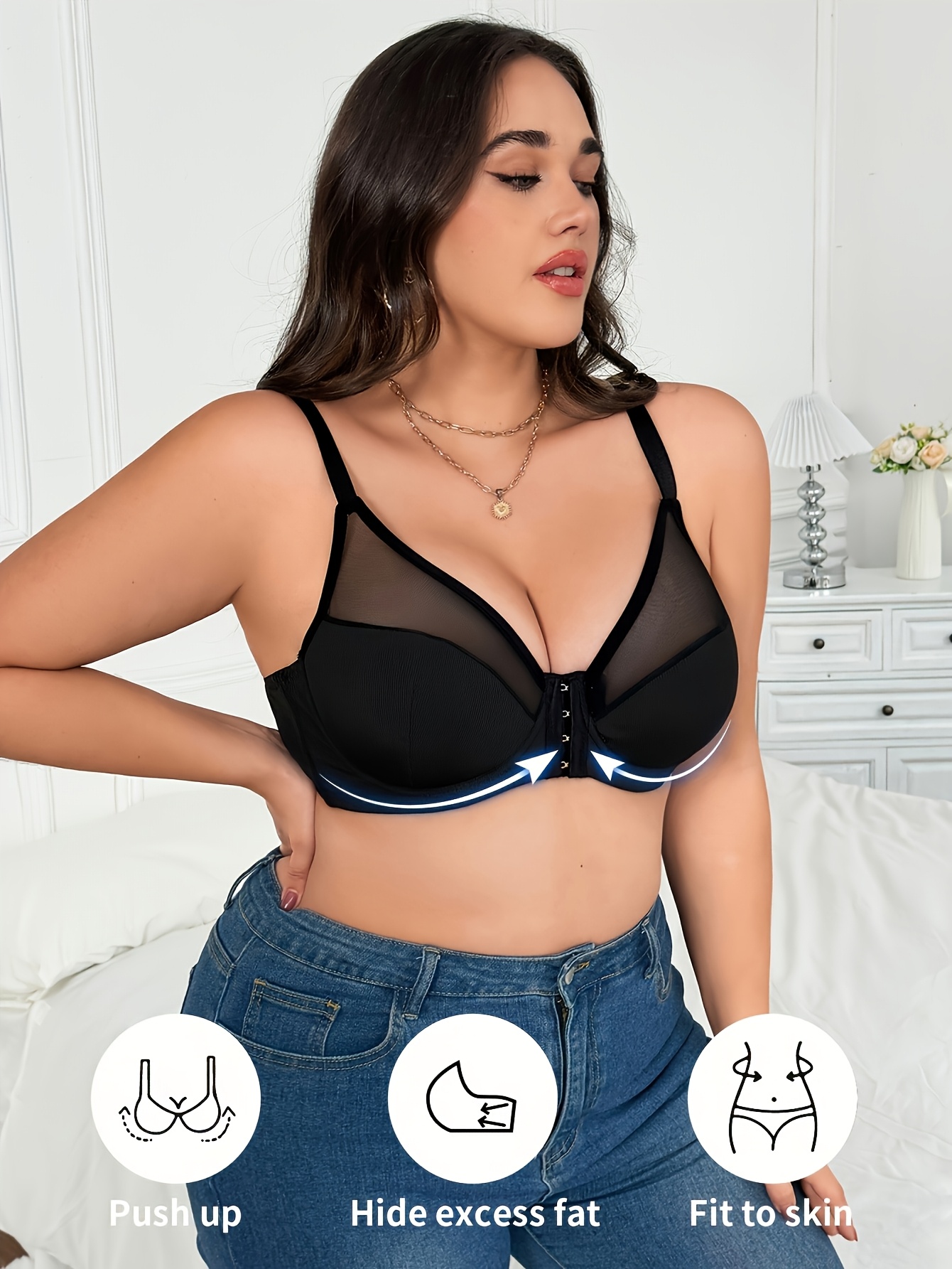Soutien gorge en maille en acier rassemble jusqu'à soutenir & prévenir l'affaissement des épaules – Image 7
