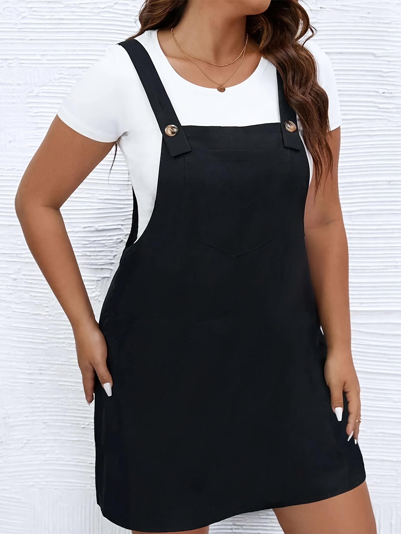 Robe à bretelles à col carré en tissu lisse – Image 5