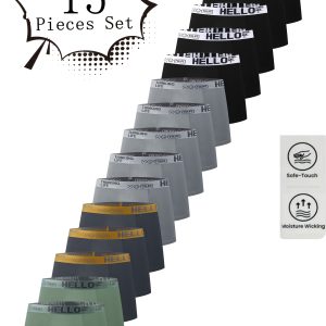 15 caleçons extensible en tissu tricoté doux & confortable
