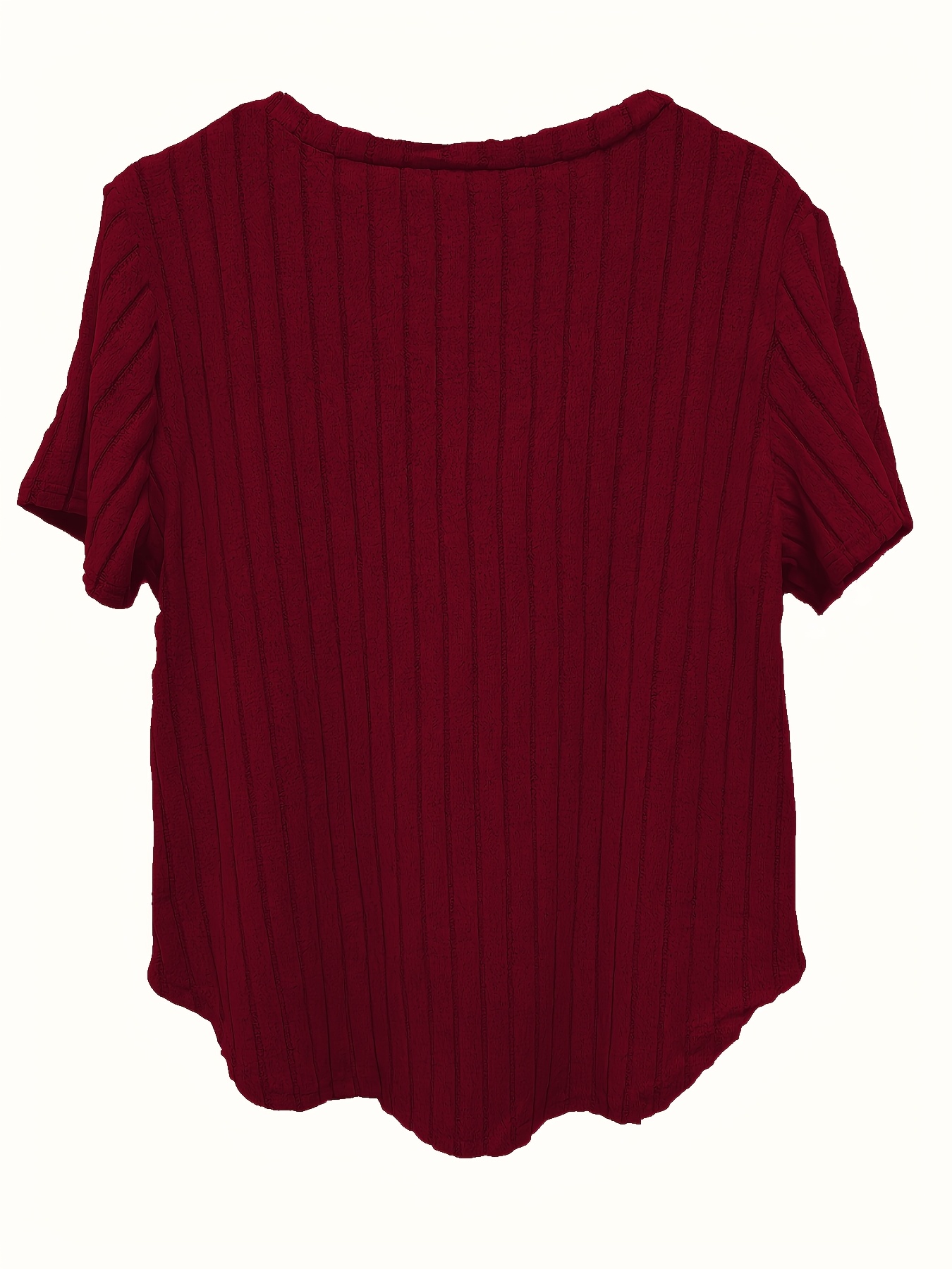 Pull à col V décolleté en tricot côtelé à manches volantes – Image 9