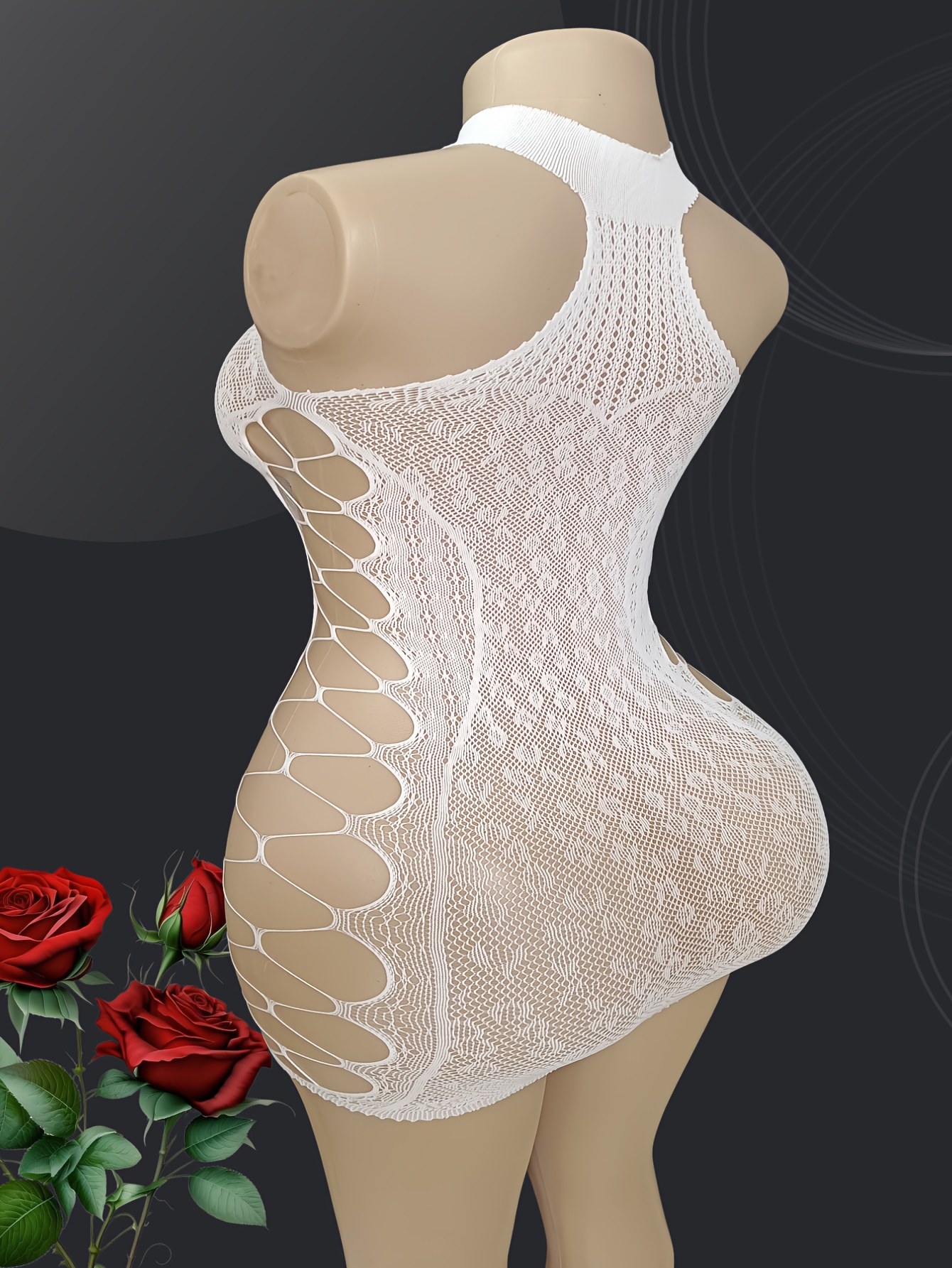 Robe sexy en maille de résille à haute élasticité – Image 4