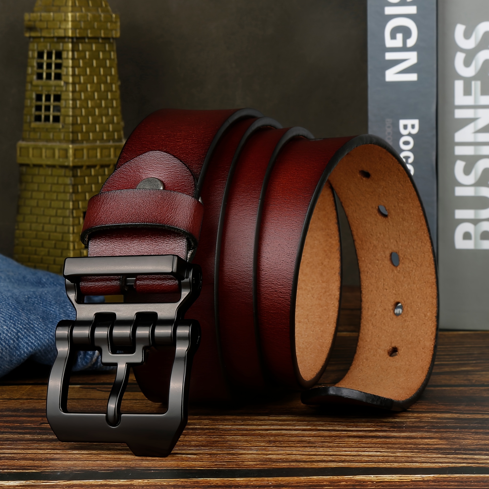 Ceinture en cuir de vache avec boucle en alliage – Image 4