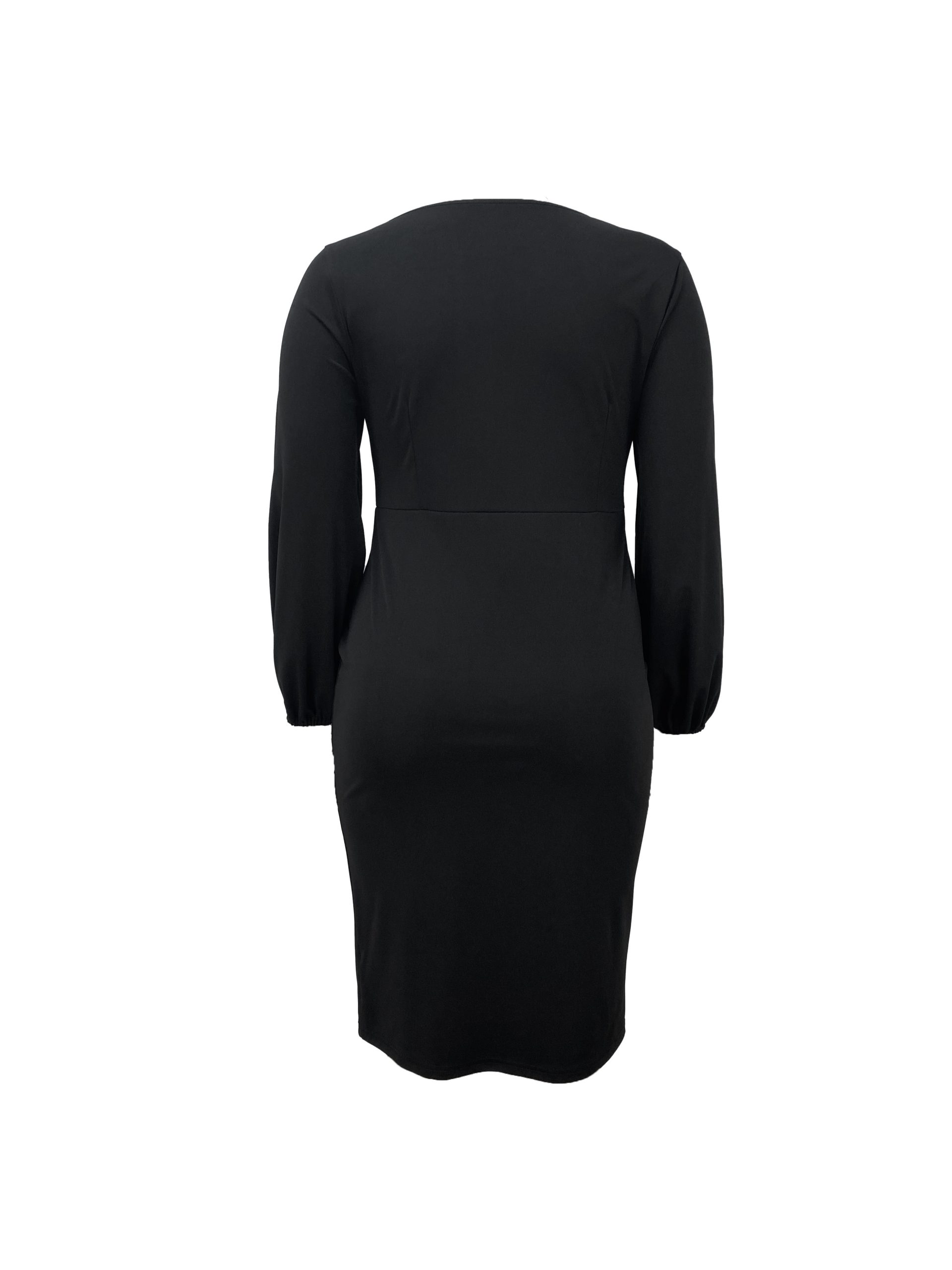 Robe moulante asymétrique en tissu tricoté légèrement extensible – Image 8