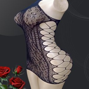 Robe sexy en maille de résille à haute élasticité