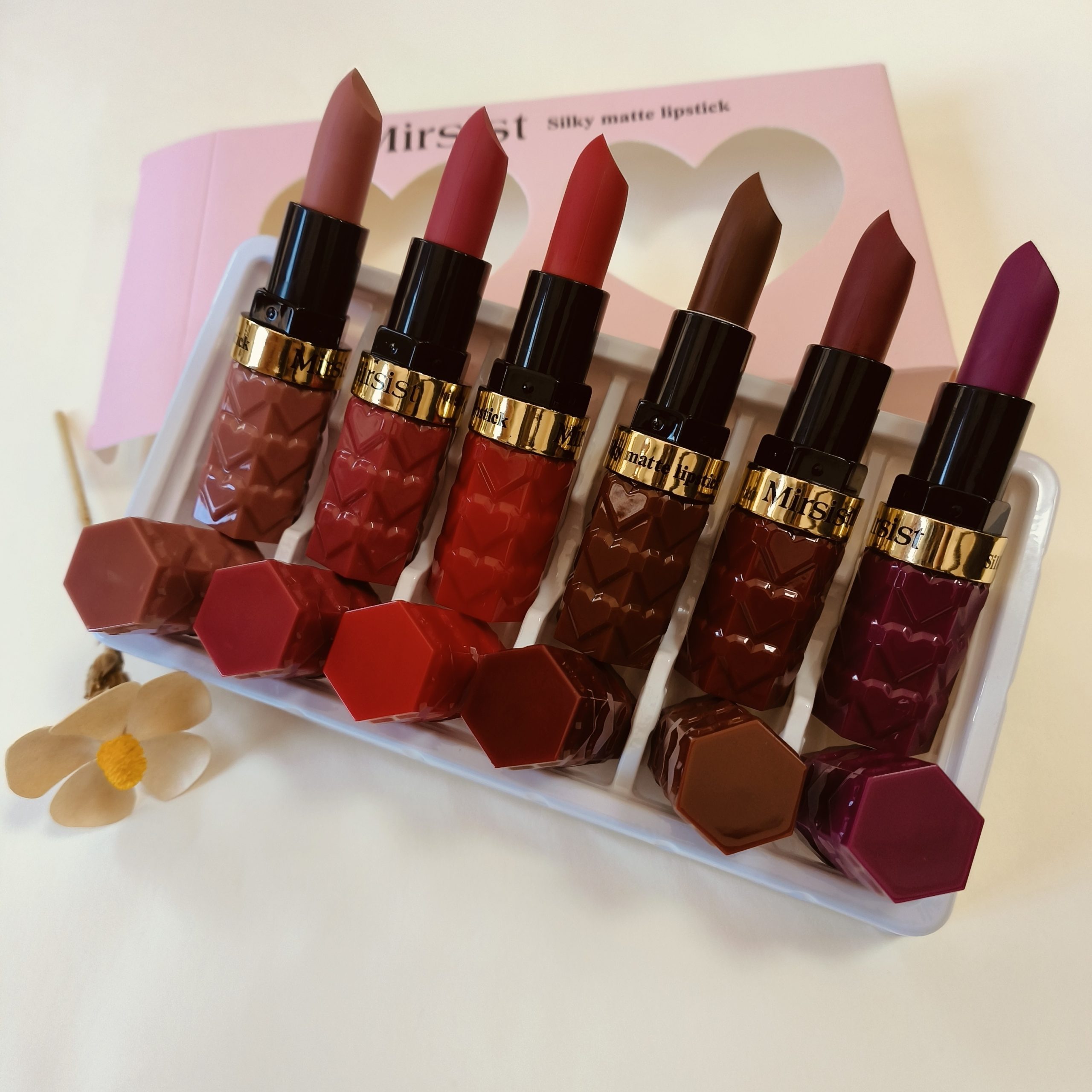 6 rouges à lèvres mat étanche