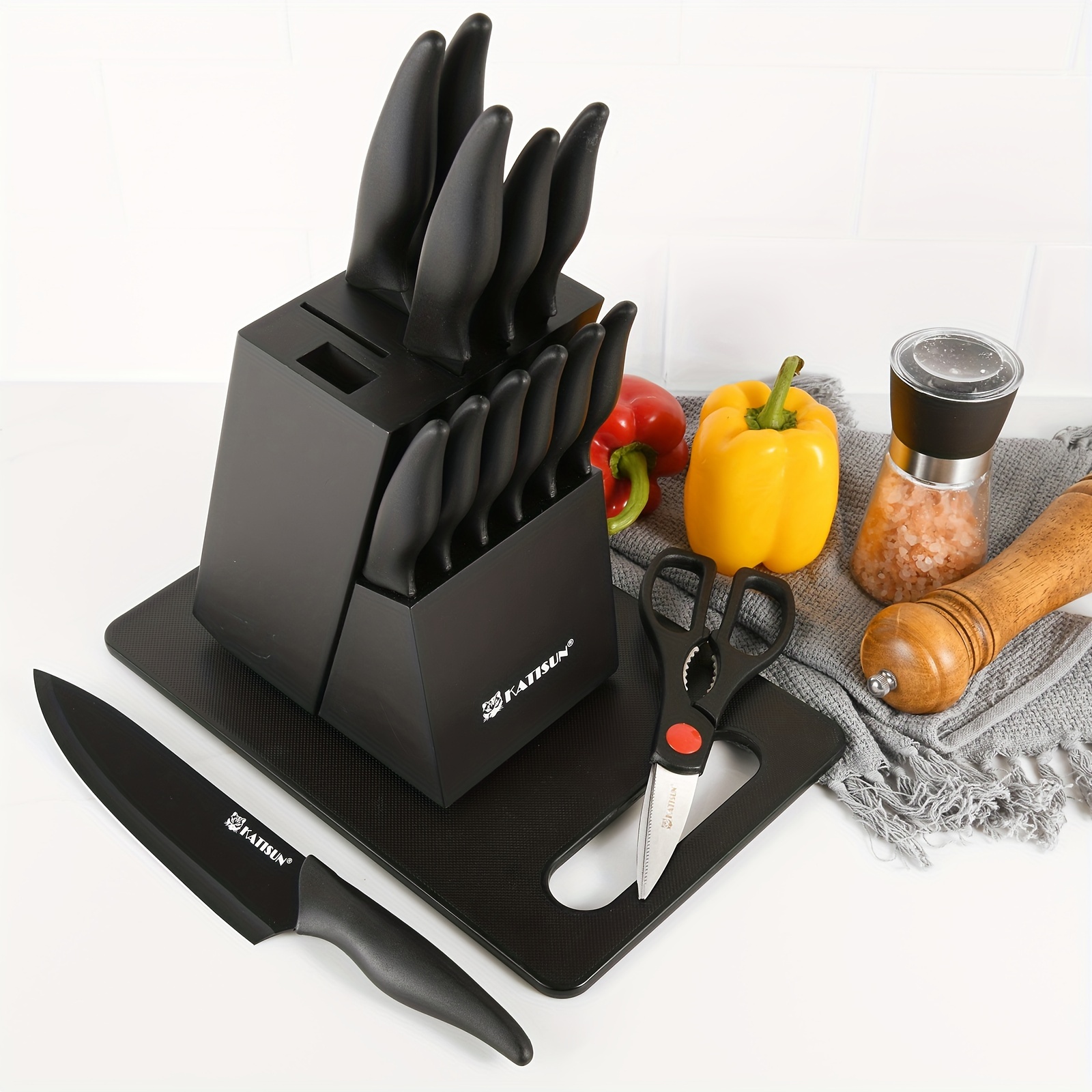 Ensemble de 15 pièces de cuisine en acier inoxydable avec revêtement antiadhésif – Image 9
