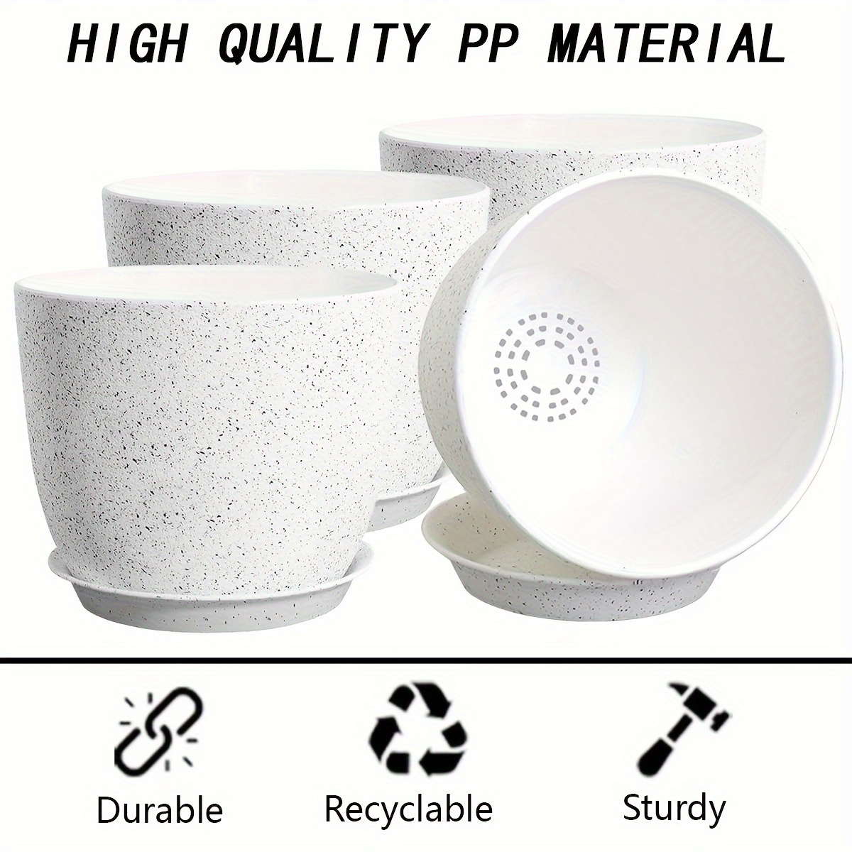 Ensemble 8 pièces pots & plateaux en plastiques – Image 5