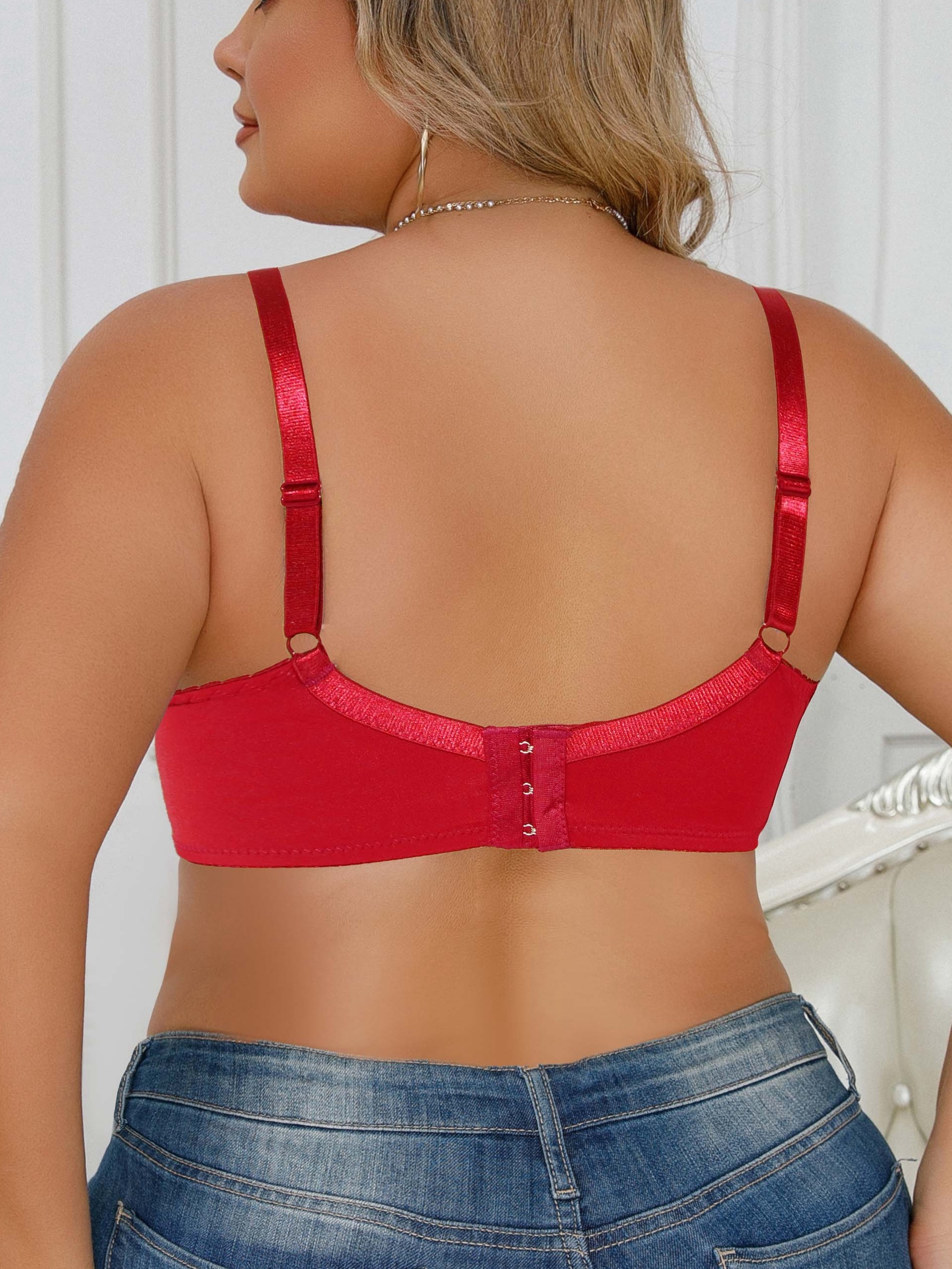 Soutien gorge en dentelle à découpes florales en tissu ultra fin avec armature – Image 11