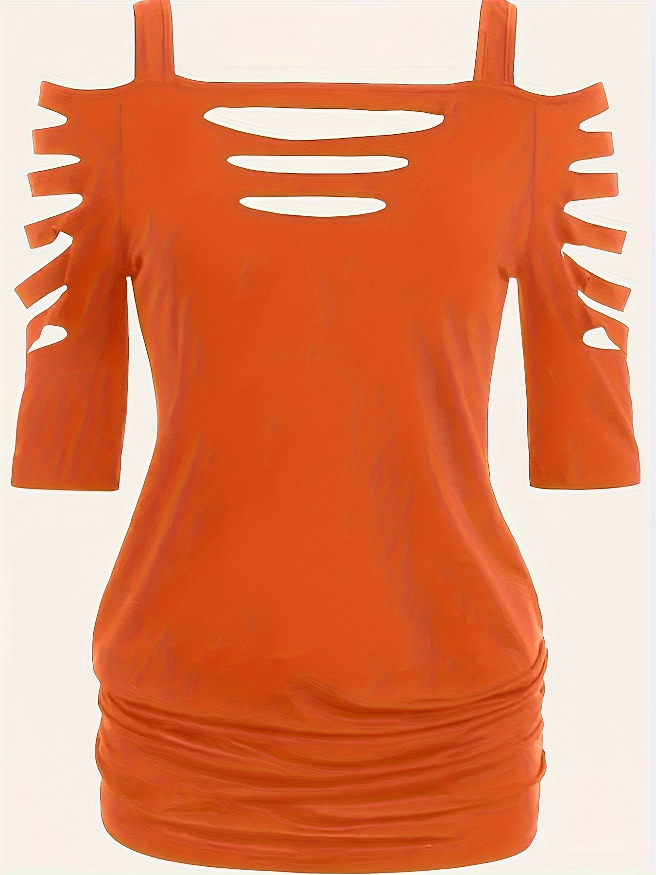 T-shirt à épaules dénudées découpées à manches courtes – Image 8