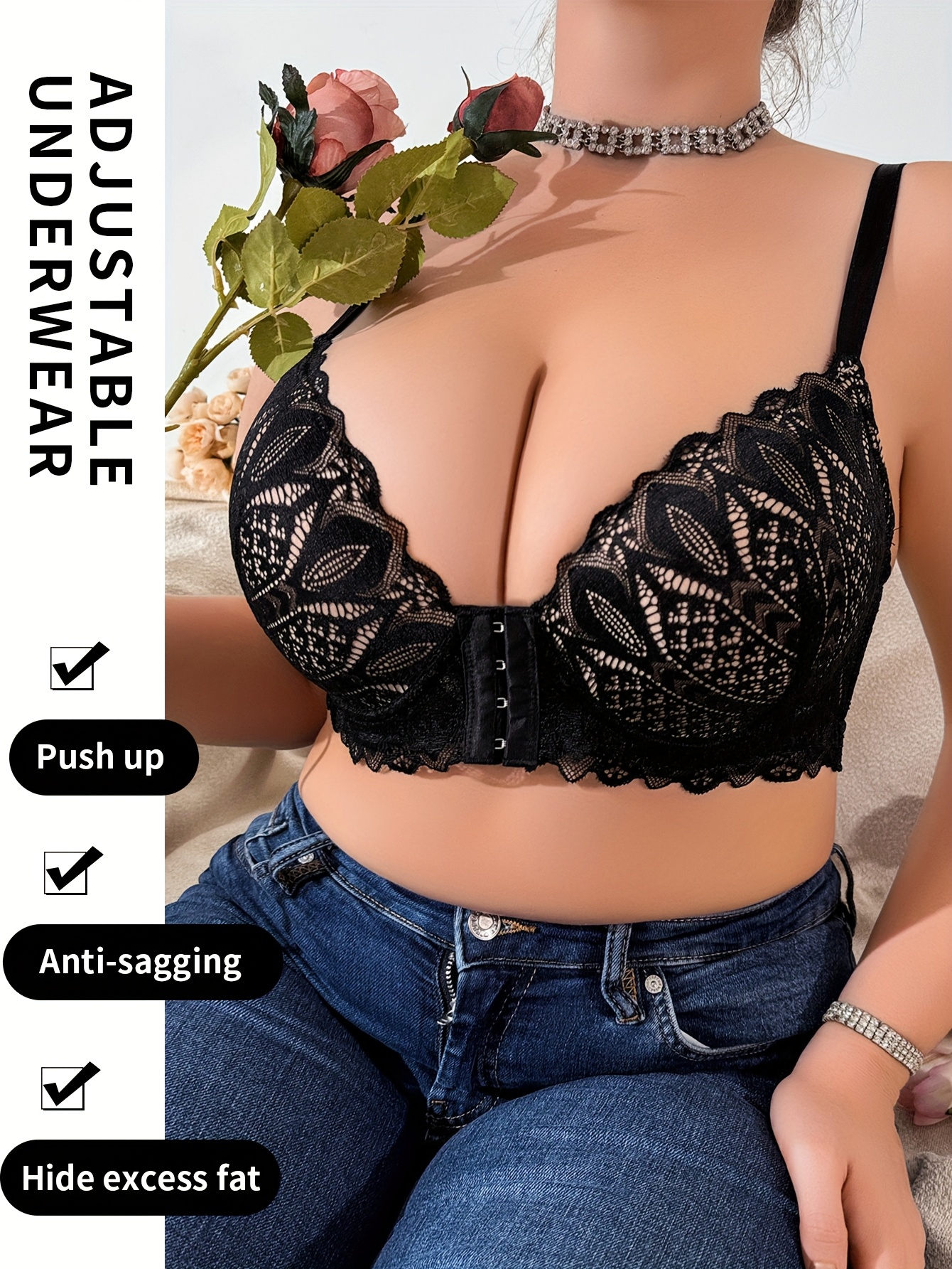Soutien gorge chic push- up en dentelle avec armature anti-décollement – Image 8