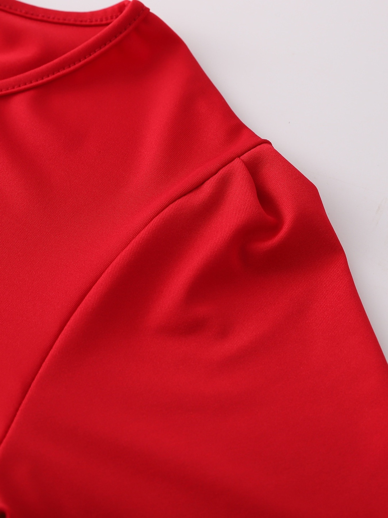 Robe élégante à manches courtes imprimé fleuri colorblock & étirement moyen – Image 4