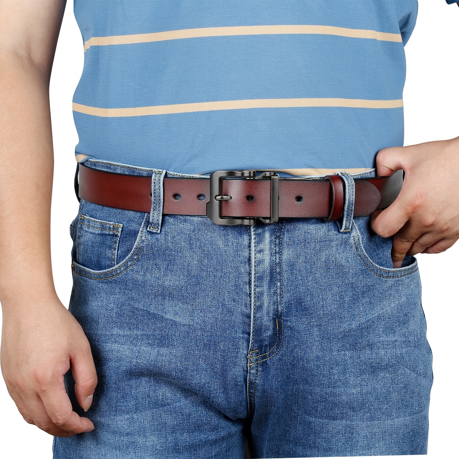 Ceinture en cuir de vache avec boucle en alliage – Image 2