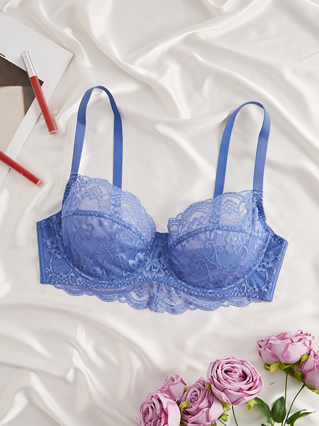 Soutien gorge sexy en dentelle avec armature & sans rembourrage – Image 4