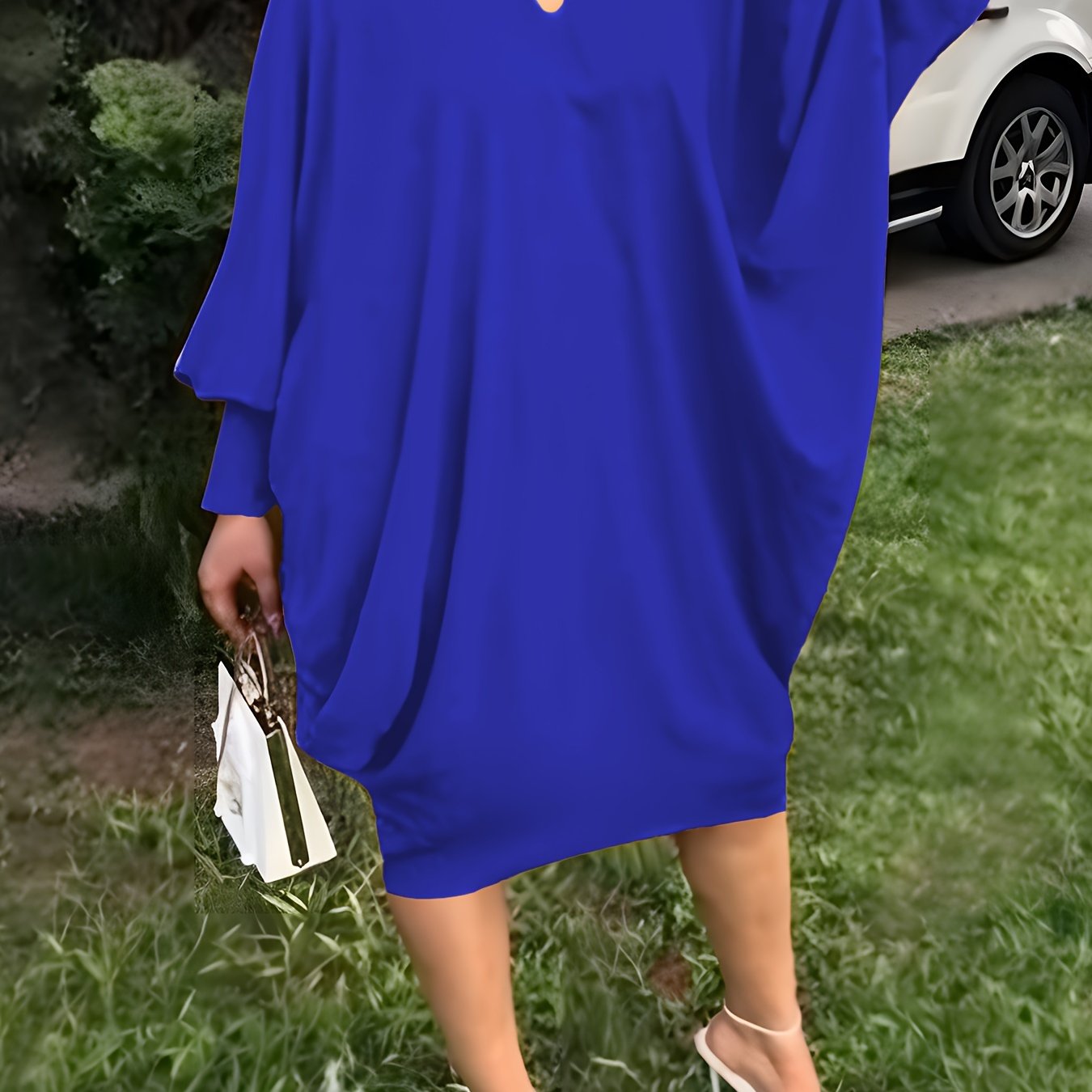 Robe chic extensible à col rond