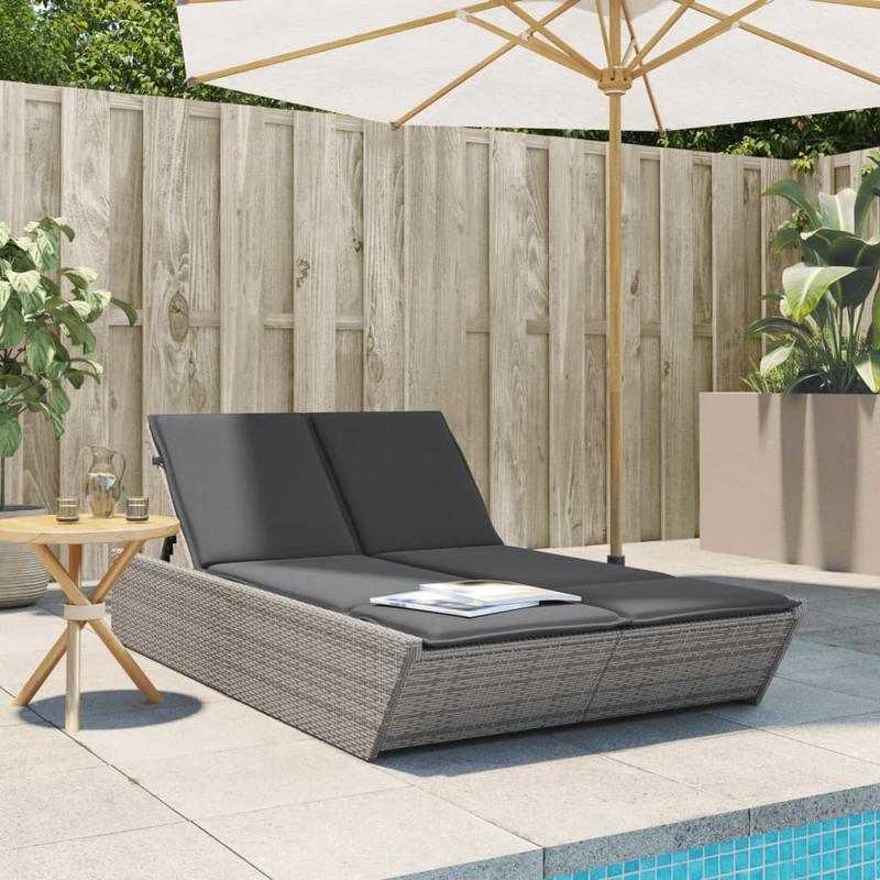 Chaise double longue avec coussins – Image 3