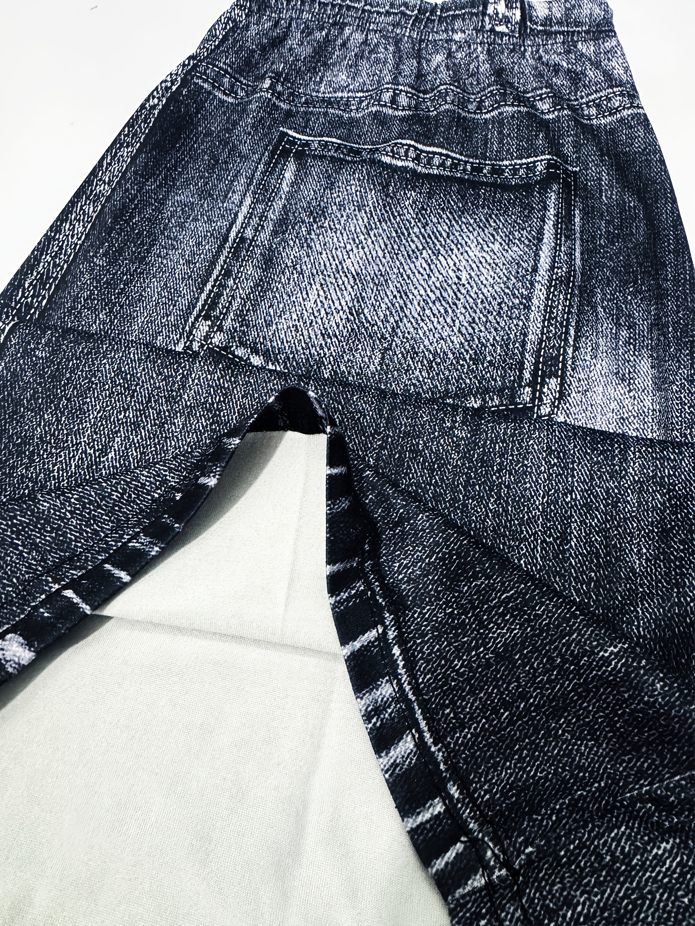 Jupes moulantes imprimé denim à haute élasticité – Image 9