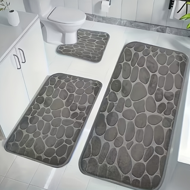 Ensemble de 3 tapis de salle de bain à mémoire de forme – Image 9