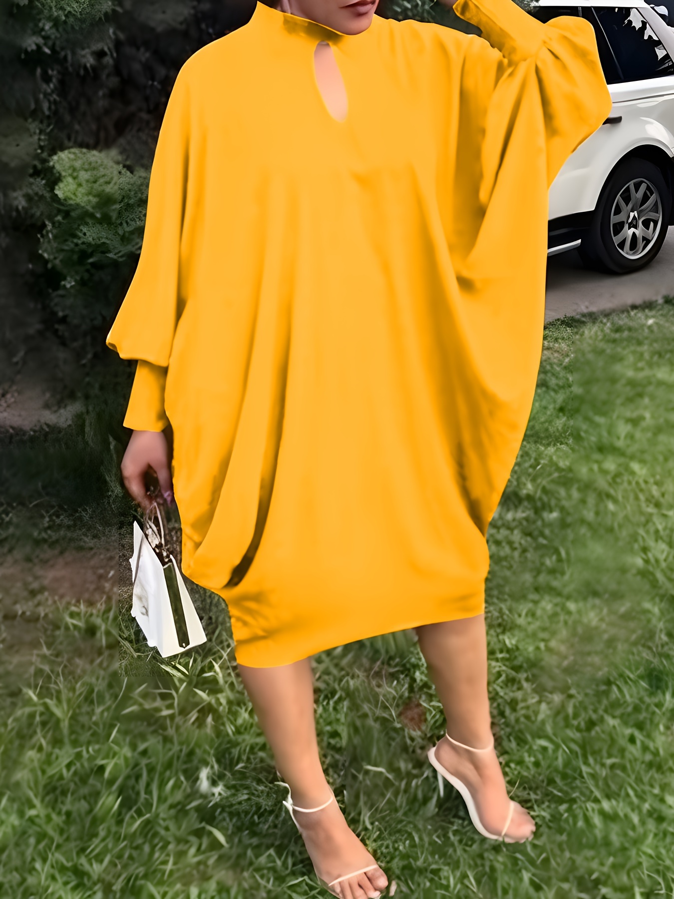 Robe chic extensible à col rond – Image 2