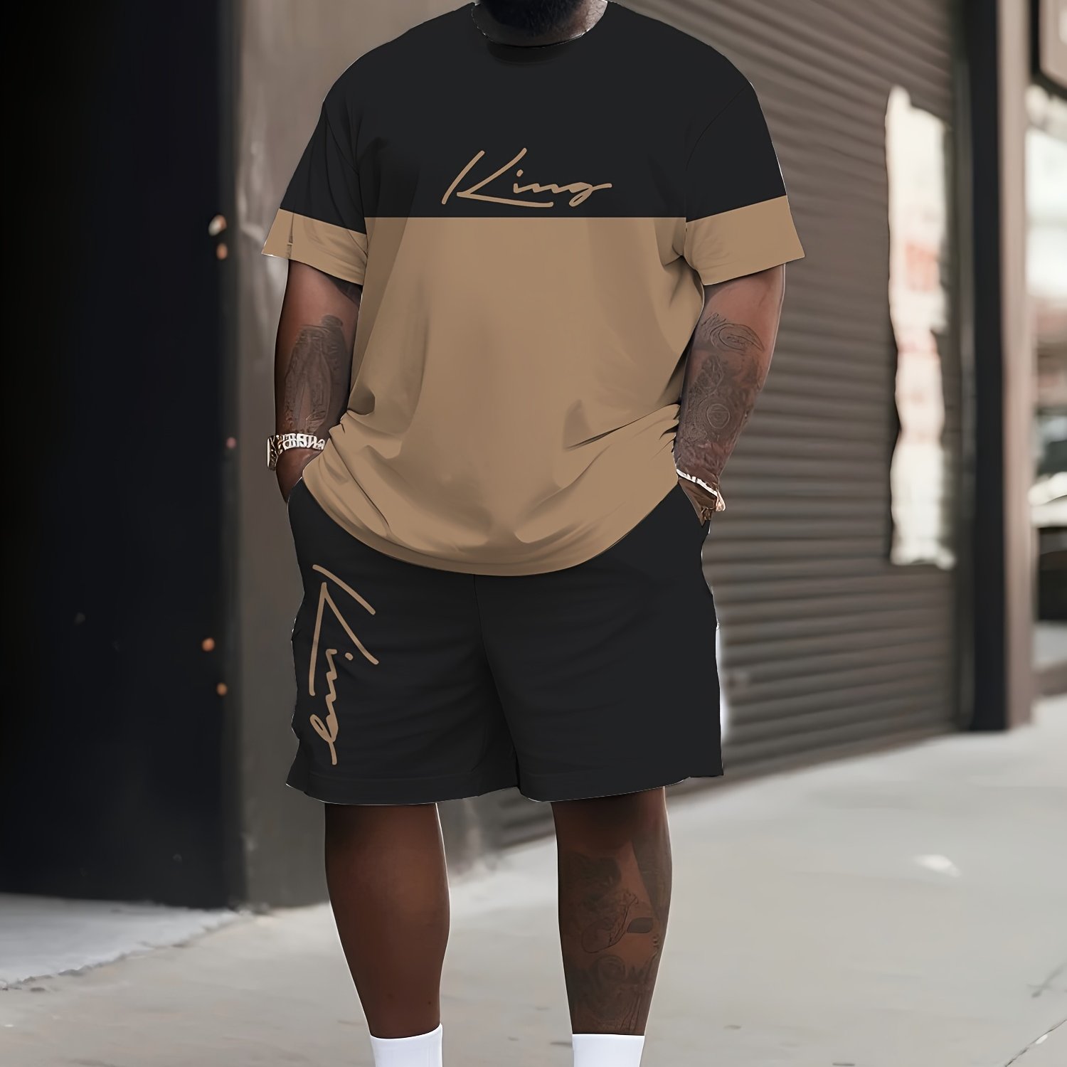 Ensemble t-shirt & short imprimé graphique