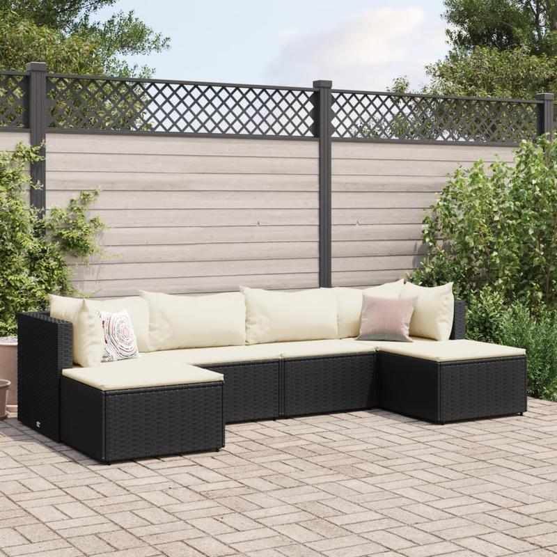 Salon de jardin en résine tressée de 6 places – Image 6