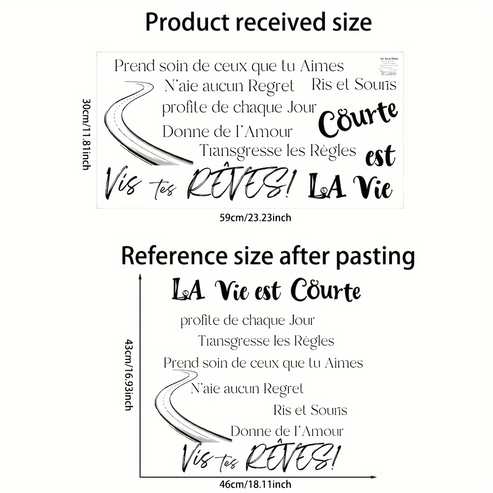Sticker mural "la vie est un cadeau" amovible & réutilisable – Image 3