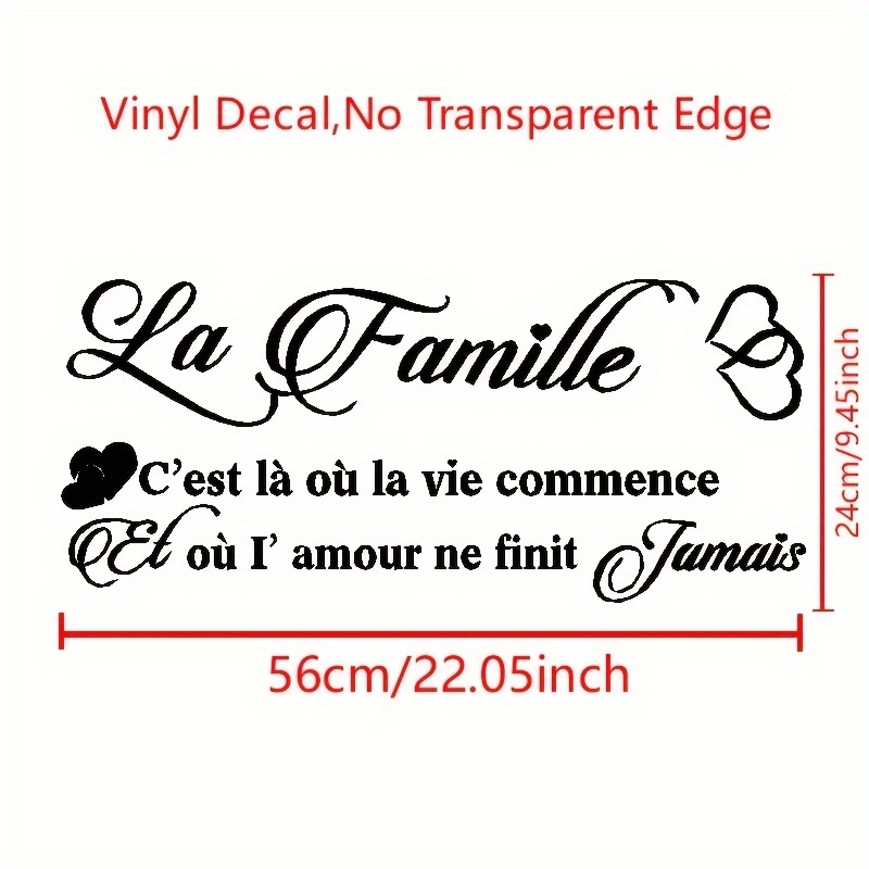 Sticker mural "la famille" impression de lettre contemporaine – Image 6